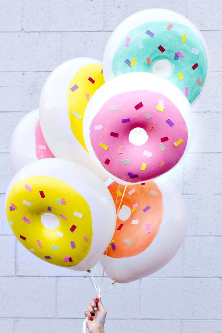 Super Cute DIY Donuts Balloons for Summer Party Decorations 