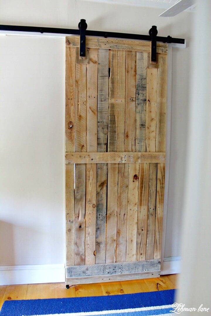 Turn Old Pallet Wood Into Sliding Barn Door