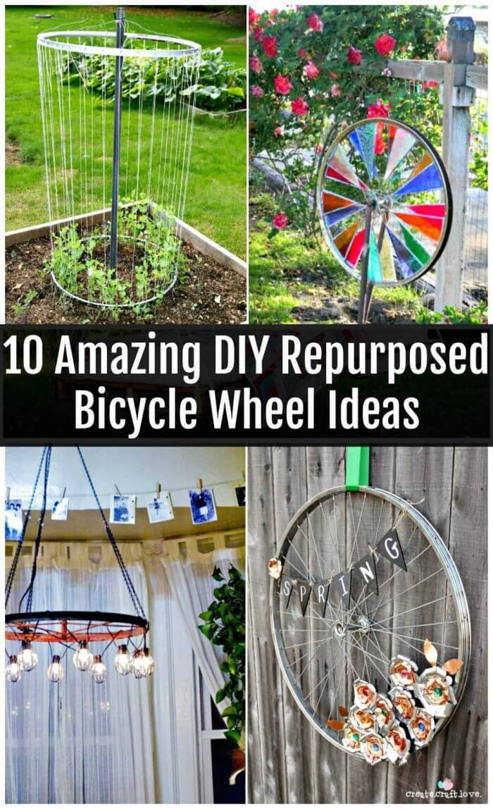 10 Amazing DIY Repurposed Bicycle Wheel Ideas, DIY Projects, DIY Home Decor Ideas, DIY Crafts