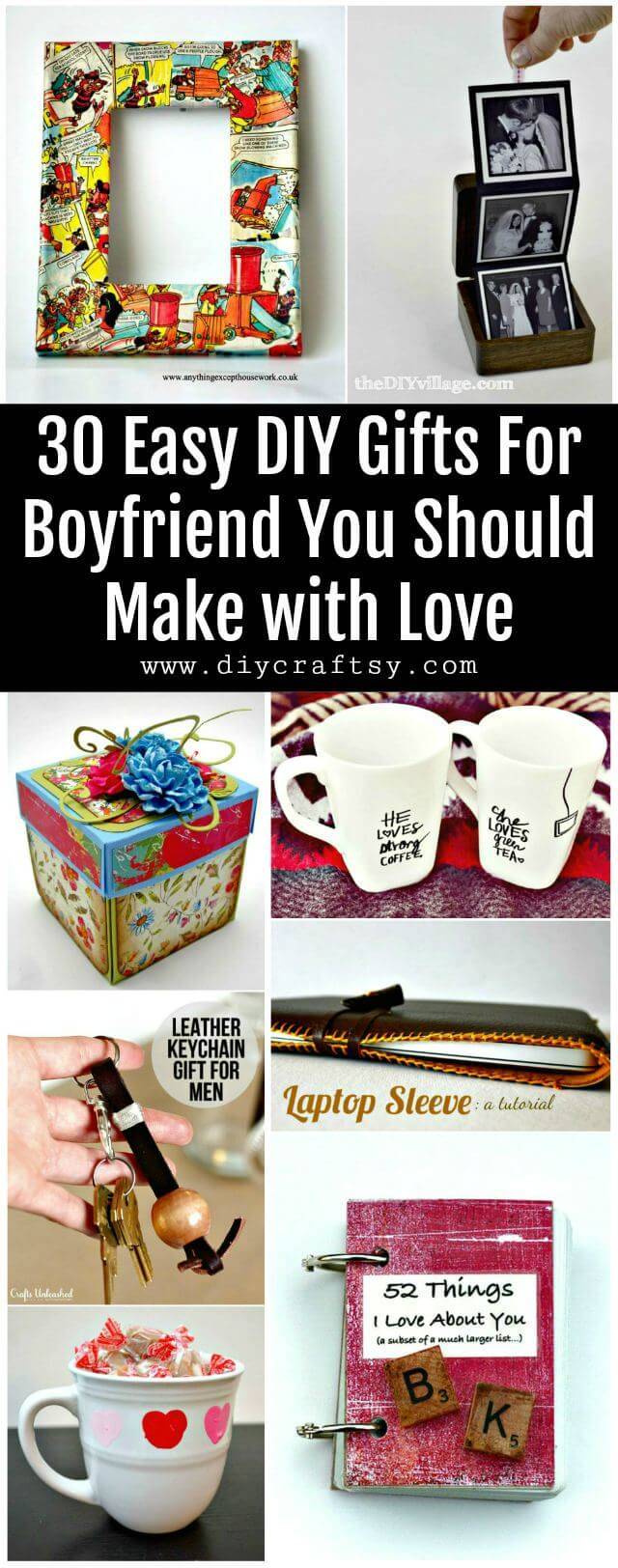 Easy Diy Gifts For Boyfriend You Should Make With Love Diy Crafts