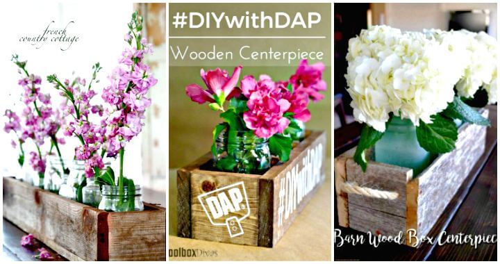 Wood Box Centerpieces