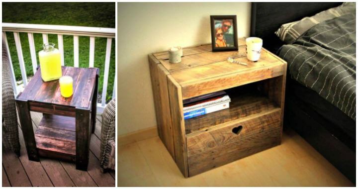 6 Pallet Side Table Ideas / End Table (Full Instructions ...