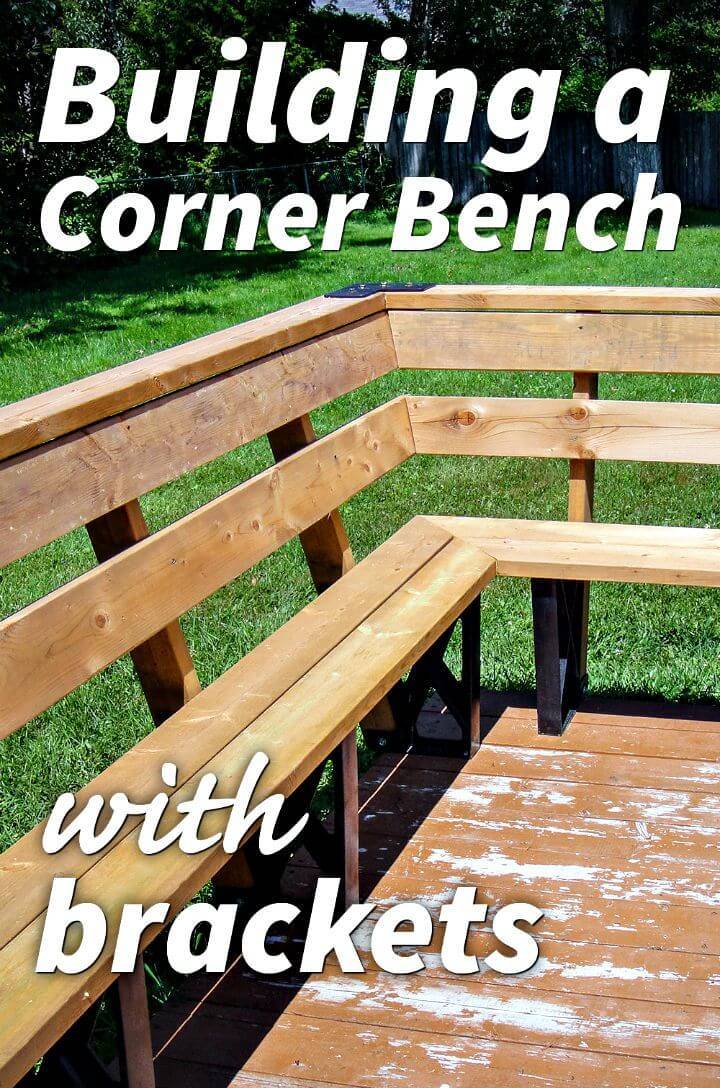 Adorable DIY Corner Bench with Brackets