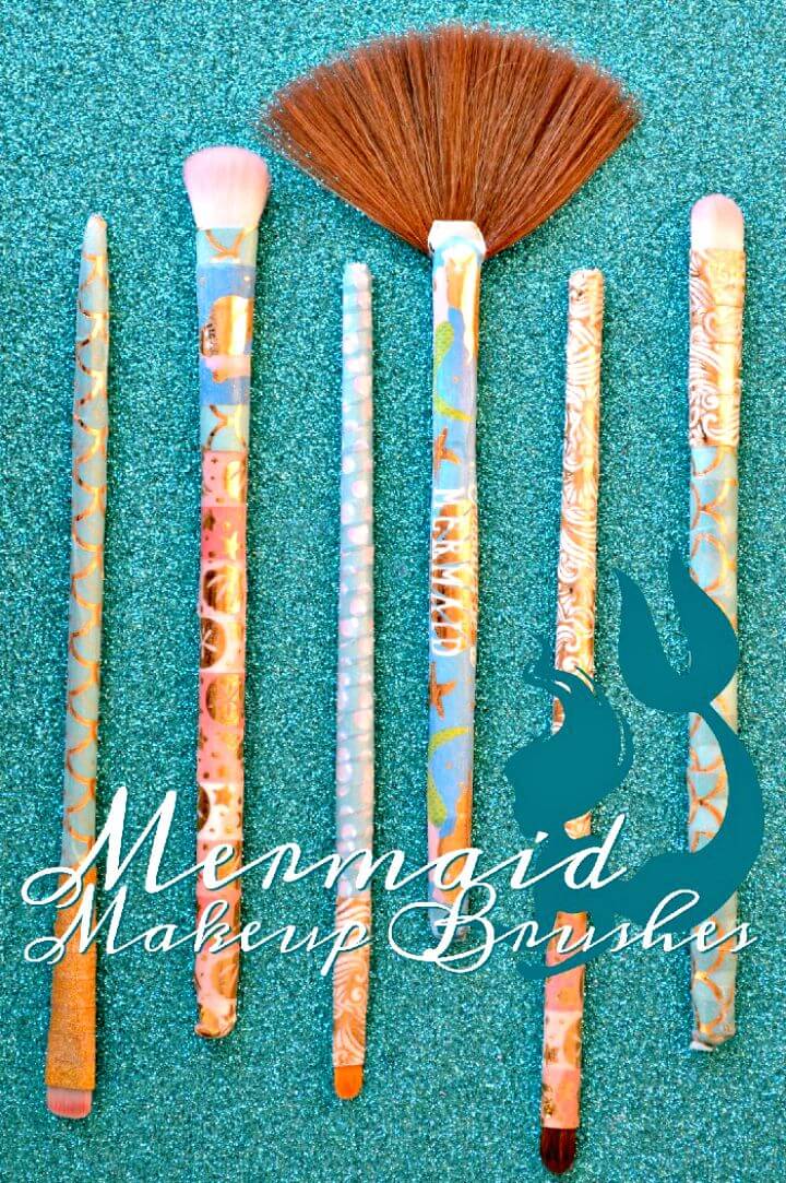 DIY Mermaid Makeup Brushes