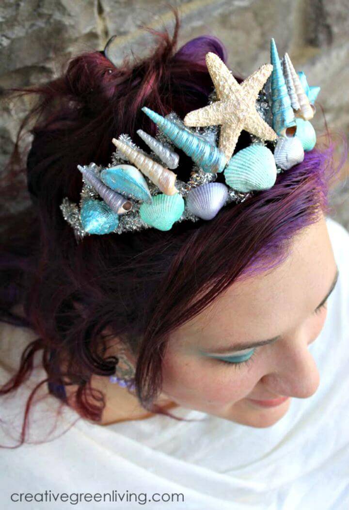 Awesome DIY Mermaid Seashell Crown