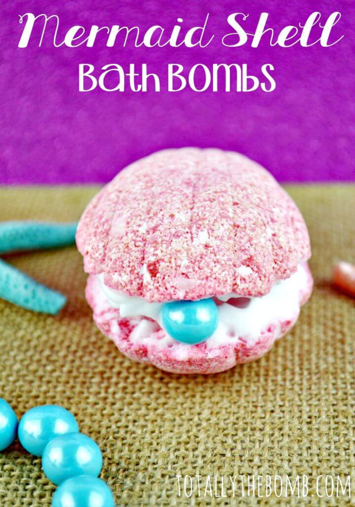 Make Mermaid Shell Bath Bombs