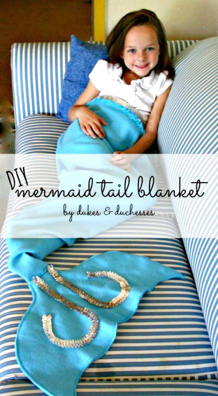 Adorable DIY Mermaid Tail Blanket