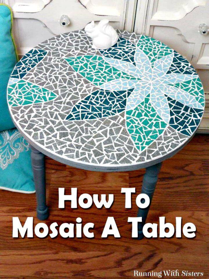 Adorable DIY Mosaic A Table