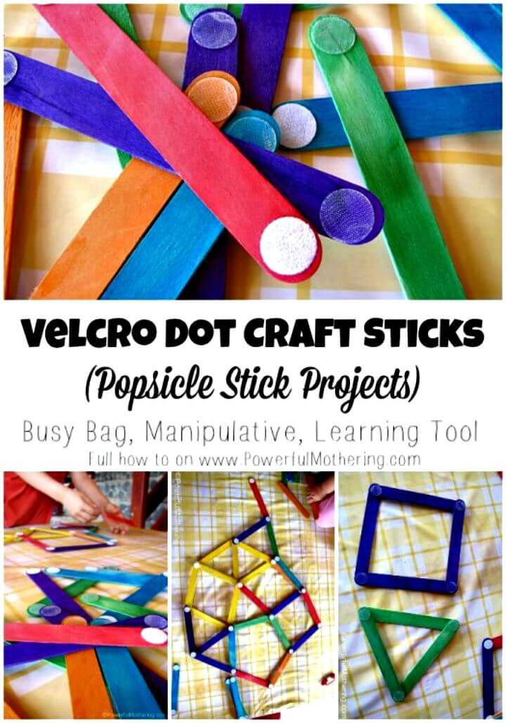 Adorable DIY Velcro Dot Craft Sticks