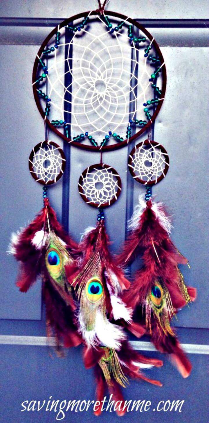 Awesome DIY Peacock Dream-catcher