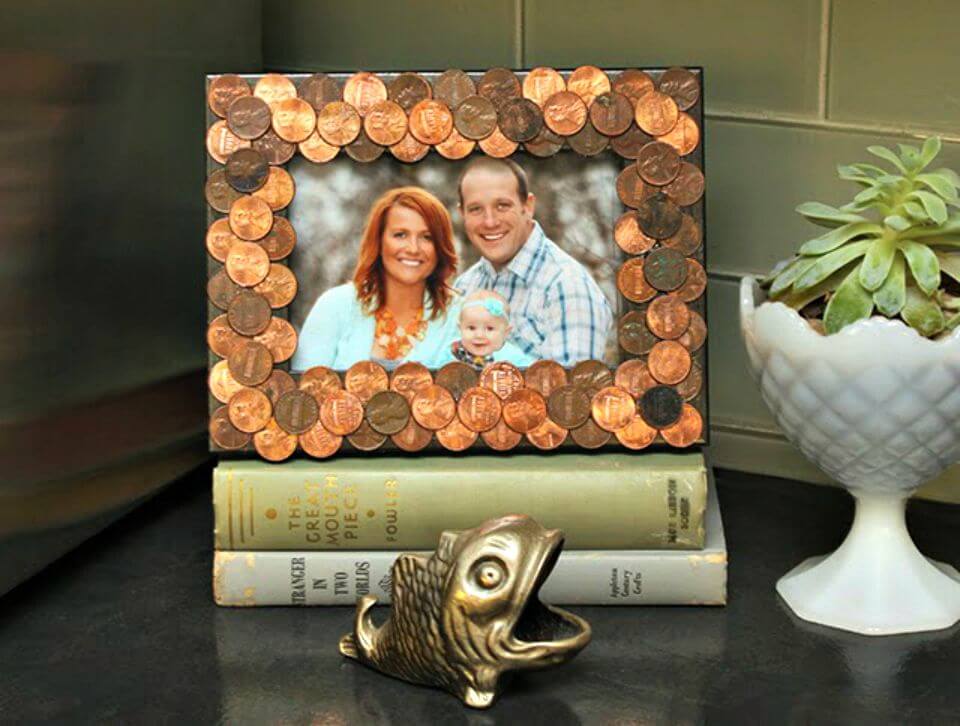 Homemade Penny Photo Frame