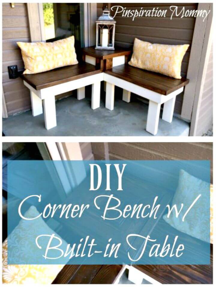 Build a Corner Bench with Built-in Table - DIY