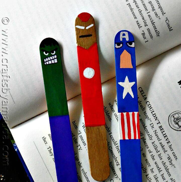 Cute DIY Avengers Bookmarks Craft For Kids