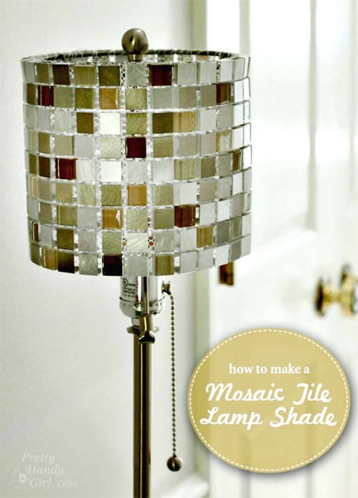 Adorable DIY Mosaic Tile Lamp Shade