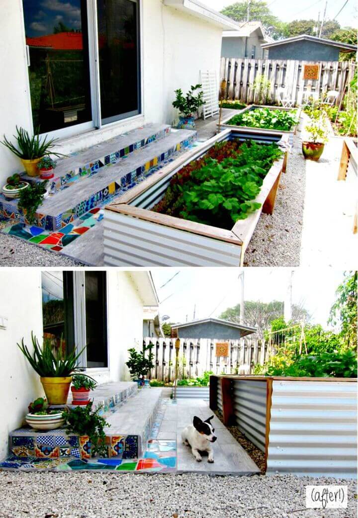 Awesome DIY Backyard Mosaic Tile Stairway