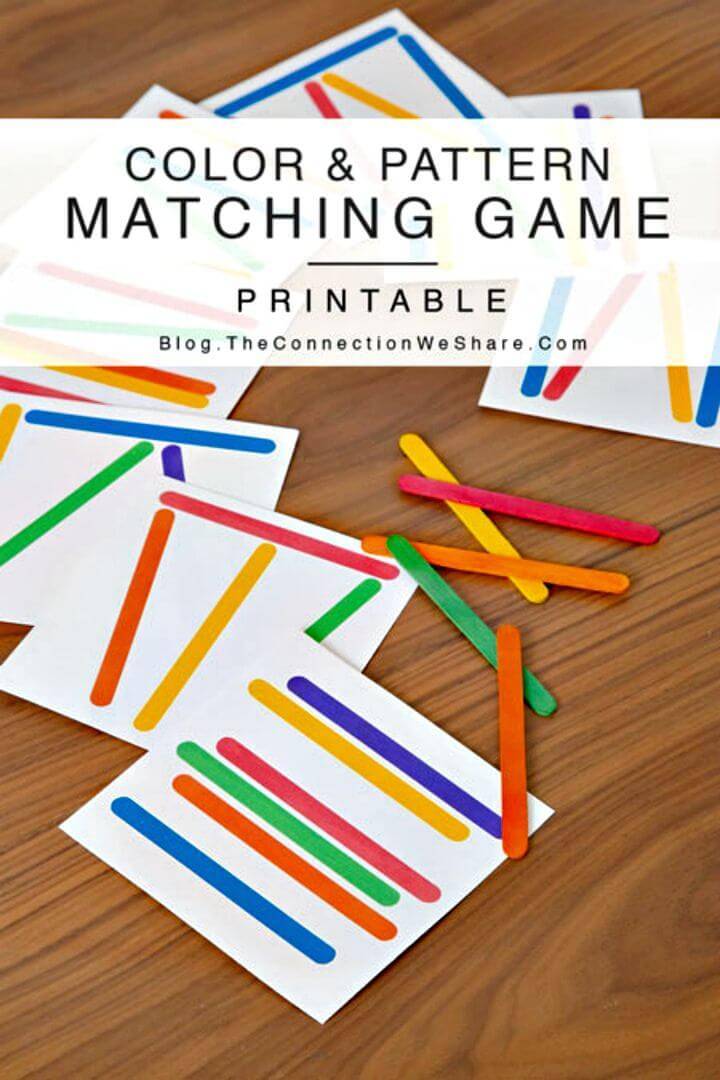DIY Color & Pattern Matching Game for Kids
