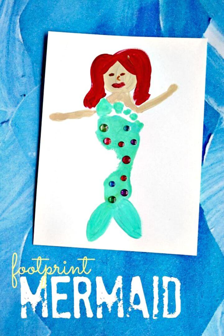 Make a Footprint Mermaid Keepsake