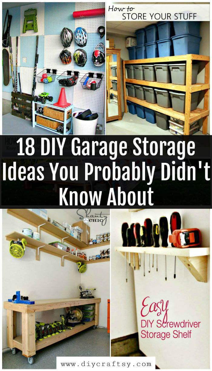 18 DIY  Garage Storage  Ideas  You Probably Didn t Know About 