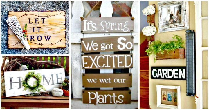 12 Unique Diy Garden Signs To Decorate Home Creatively Diy Crafts