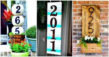 DIY House Numbers - 30 Unique Ideas to Display Your House Number - DIY Home Decor Ideas - DIY Outdoor Projects - DIY House number Ideas - Easy DIY Crafts - DIY Projects