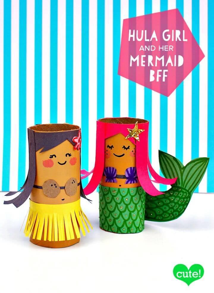 DIY Hula Girl And Her Mermaid BFF