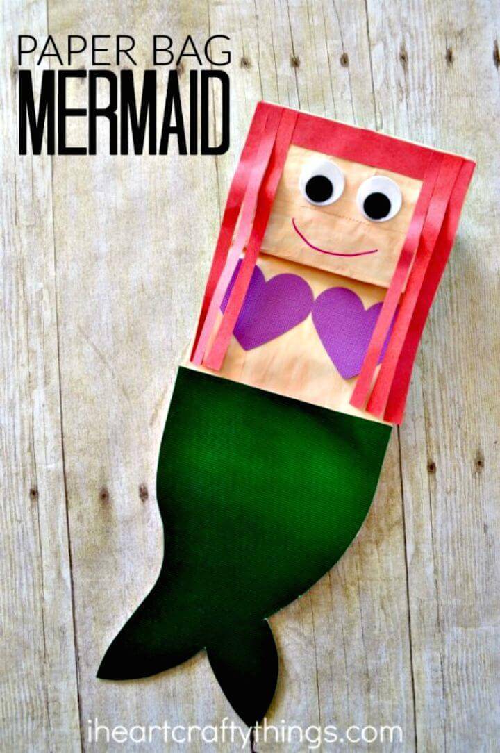 How to Create Paper Bag Mermaid Craft For Kids