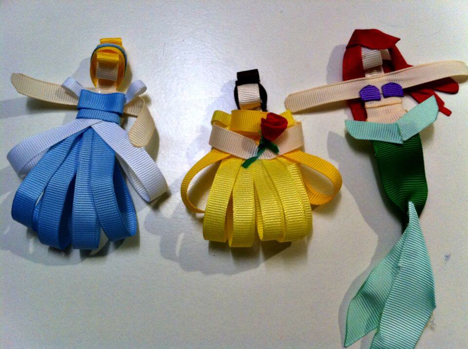 Cute Ribbon Princess Hair Clips