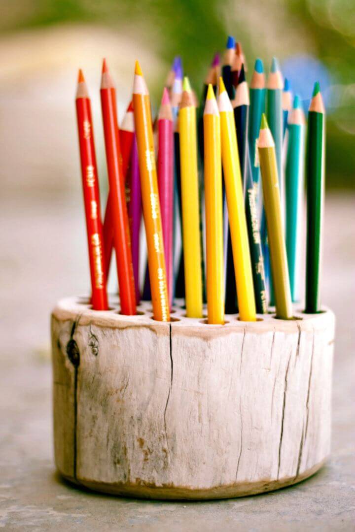 How to DIY Rustic Pencil Holder