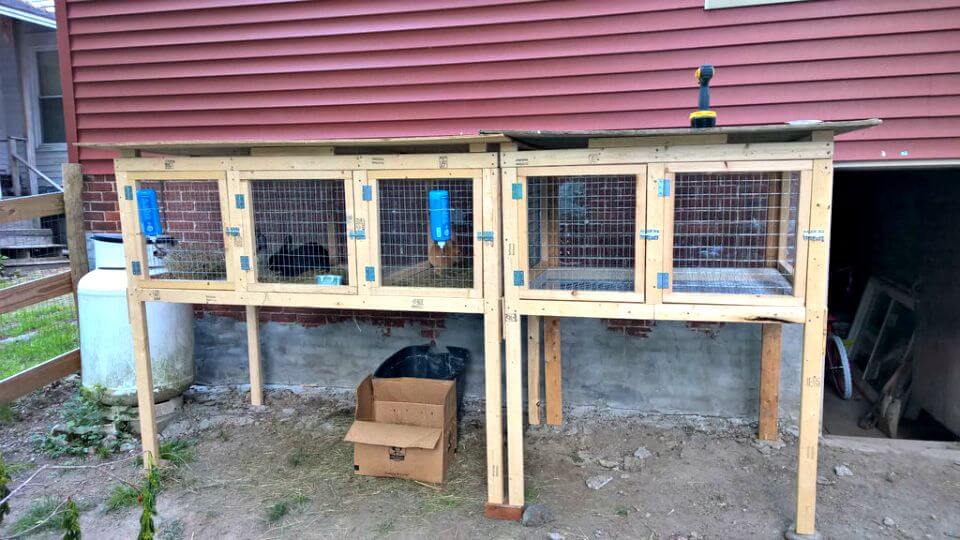 Easy DIY Sectional Rabbit Hutch