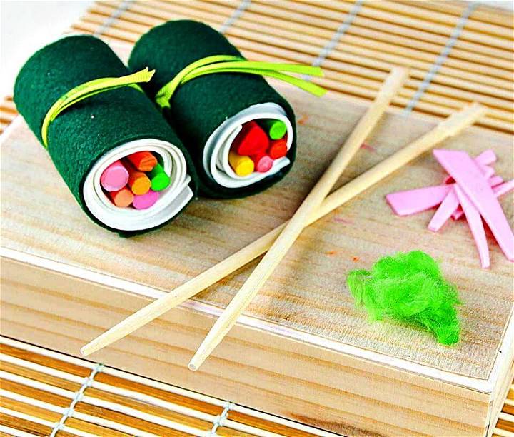 Easy DIY Sushi Crayon Roll Up