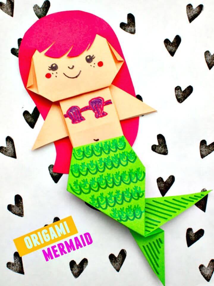 Bright DIY Uber Cute Origami Mermaid