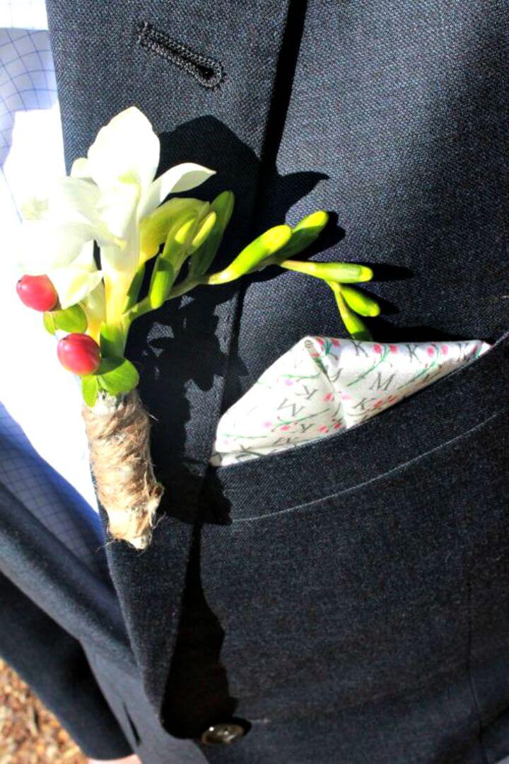 Make a Custom Pocket Square for Wedding