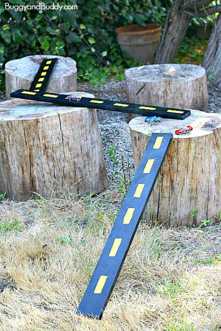 DIY Wooden Roads and Ramps for Toy Cars