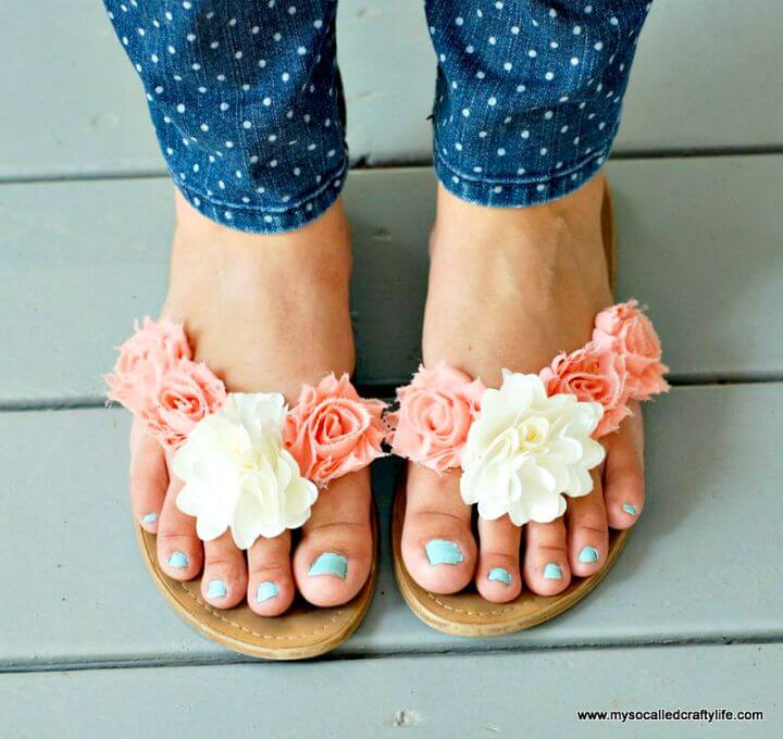 How to Make Floral Summer Sandals - DIY