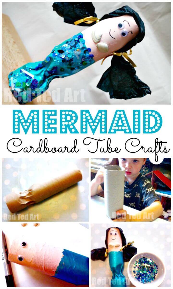 DIY Paper Roll Mermaid Craft for Kids