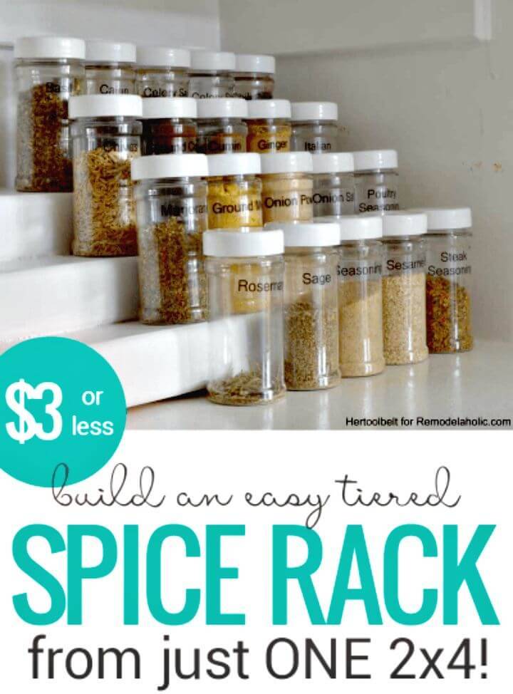 Functional DIY Tiered Spice Rack