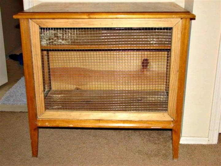 How To Convert End Table Into Rabbit Hutch