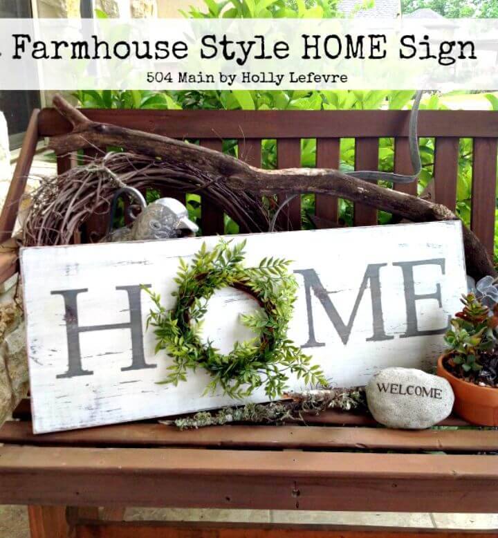 DIY Farmhouse Style Inspired Home Sign 