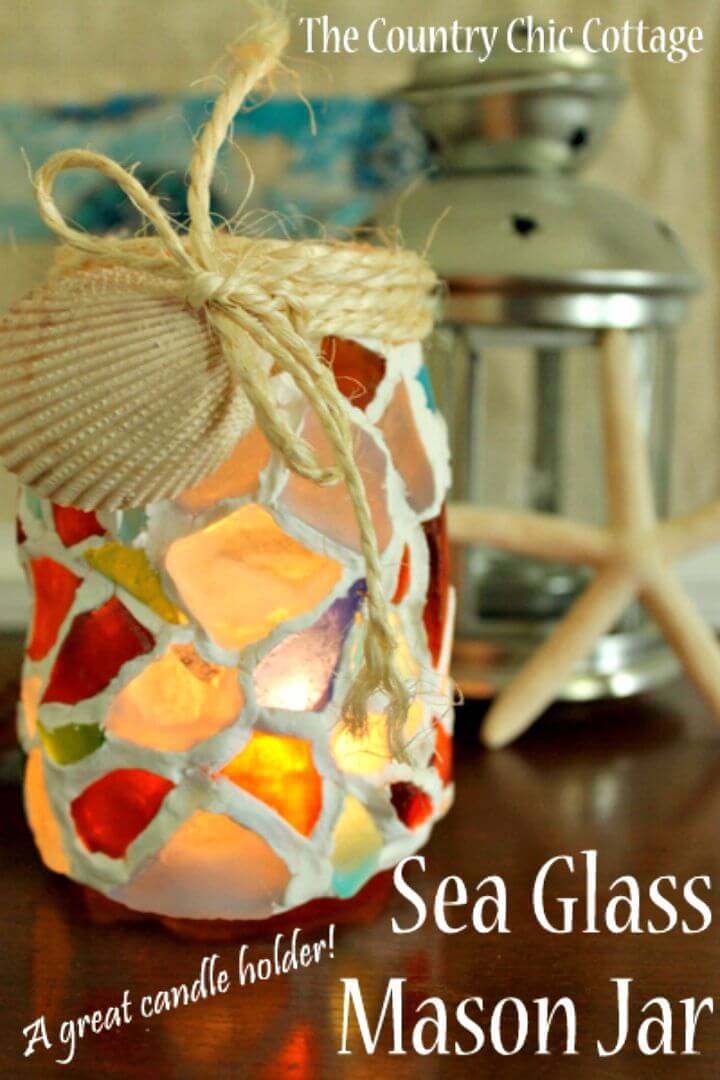 How To Make Sea Glass Mason Jar