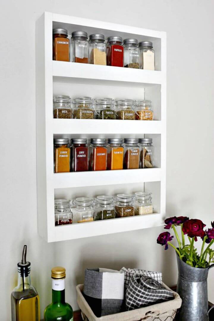 12 DIY Spice Rack Ideas to Update Your Kitchen ⋆ DIY Crafts