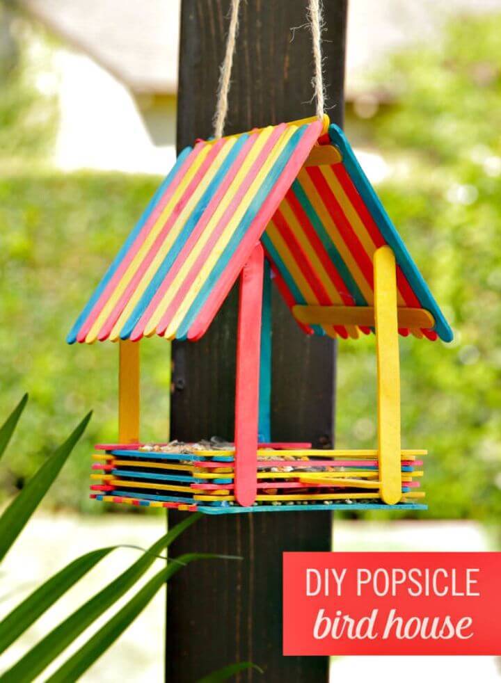 How To Turn Popsicles Into An Adorable Bird House