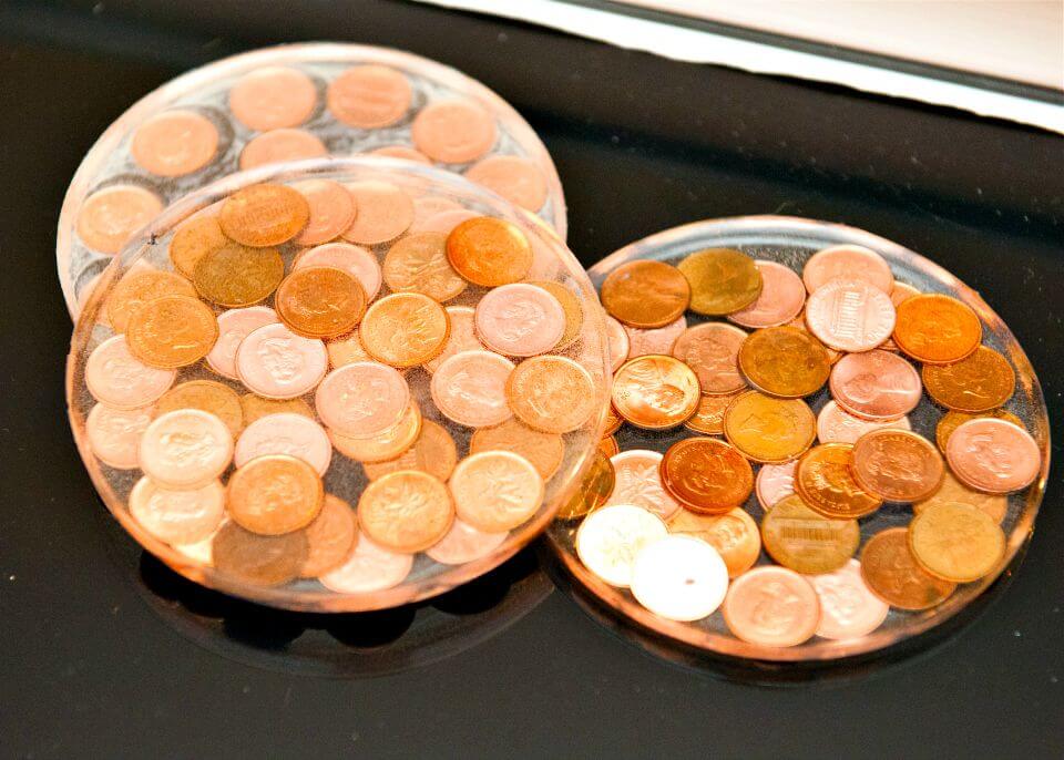 DIY Pennies Coaster