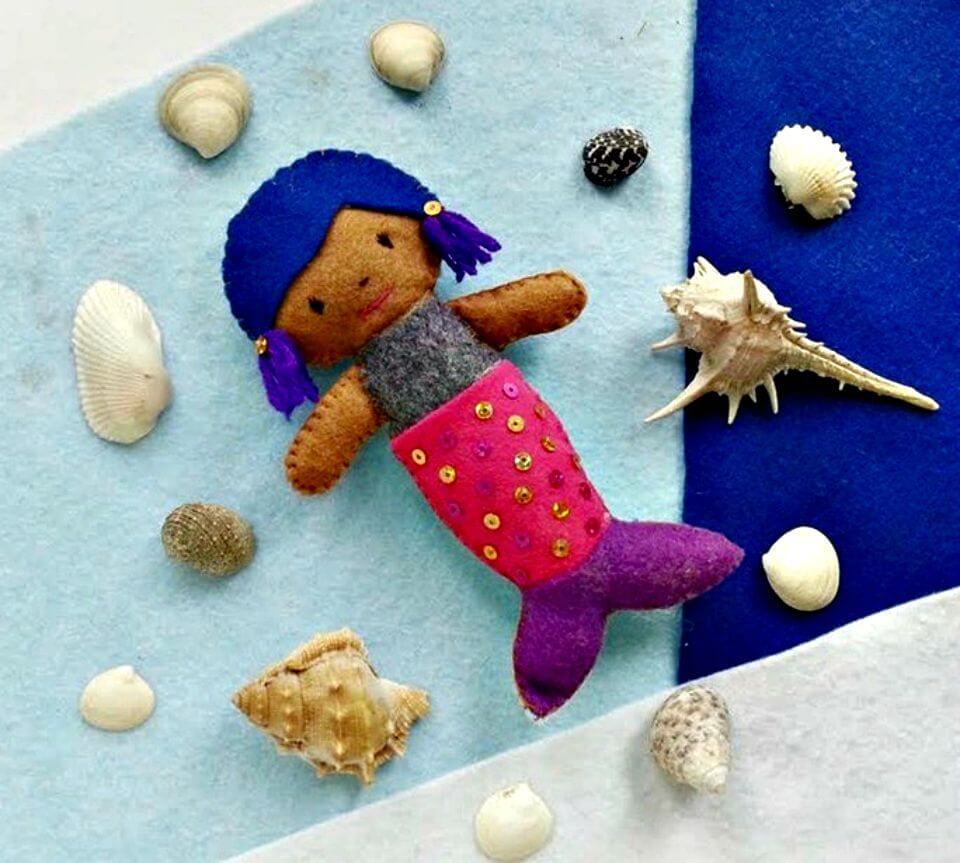 Make Your Own Felt Mermaid Doll