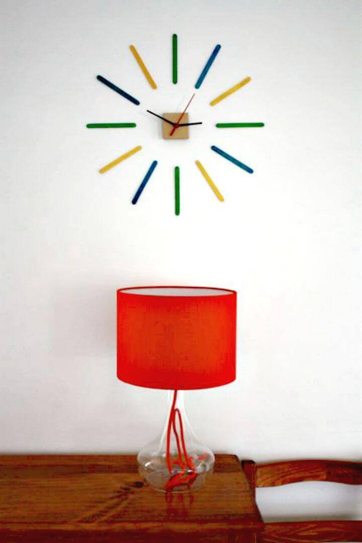 Super Easy DIY Popsicle Sticks Clock