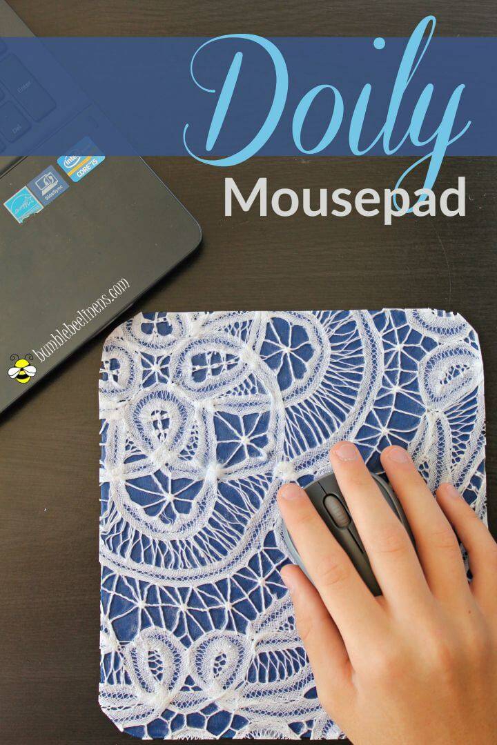 Adorable DIY Doily Mousepad