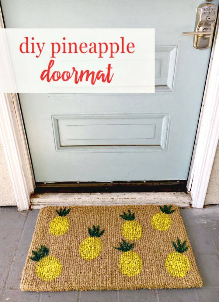 Easy DIY Pineapple Doormat - Free Tutorial