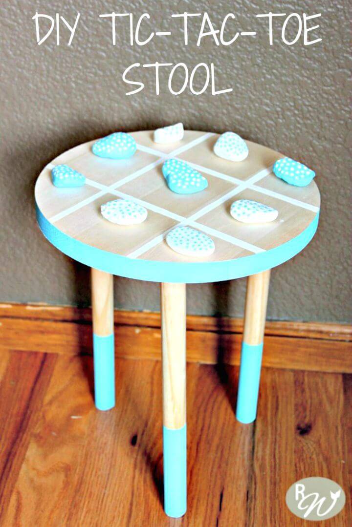 Awesome DIY Tic-Tac-Toe Stool