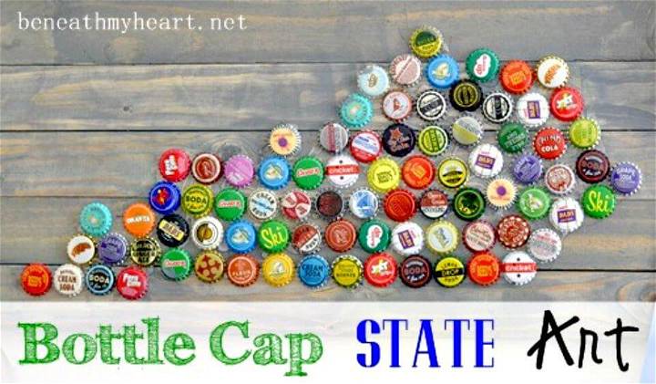 Beautiful Bottle Cap State Art