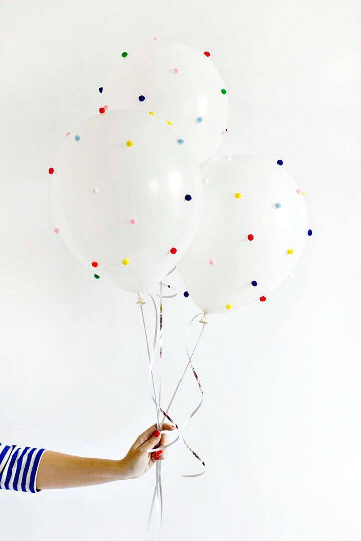 DIY POM POM and Funfetti Balloon