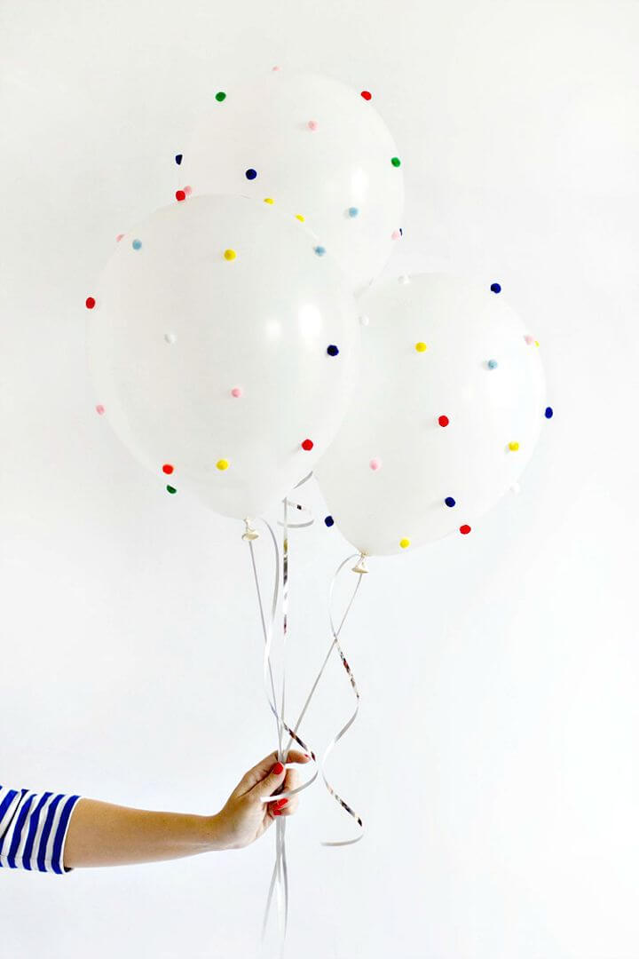 DIY POM POM and Funfetti Balloon